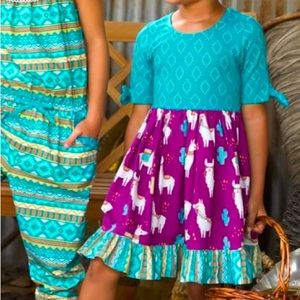 Eleanor Rose Llama Dress